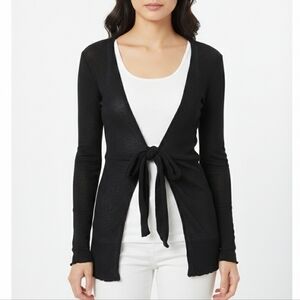 Prettylittlething Women's Black  Cardigan 100%COTTON SZ-6